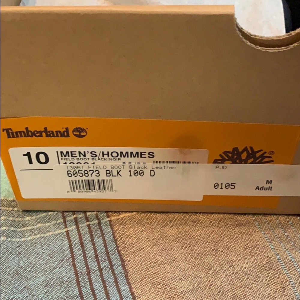 Timberland black field boots men’s size 10